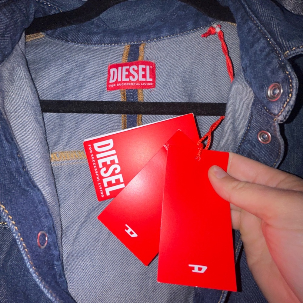 Diesel Dark Blue Denim Button Up Dress